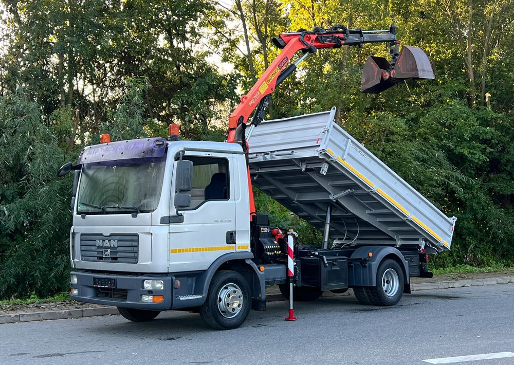 MAN MAN TGL 12-240 Kiper Wywrotka 4x2 Kran PALFINGER PK 12500 BARDZO DOBRY STAN - Tipper: picture 2 MAN MAN TGL 12-240 Kiper Wywrotka 4x2 Kran PALFINGER PK 12500 BARDZO DOBRY STAN - Tipper: picture 2