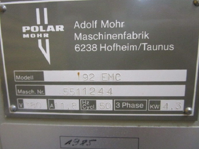 Paper cutting machine POLAR 92 EMC: picture 12