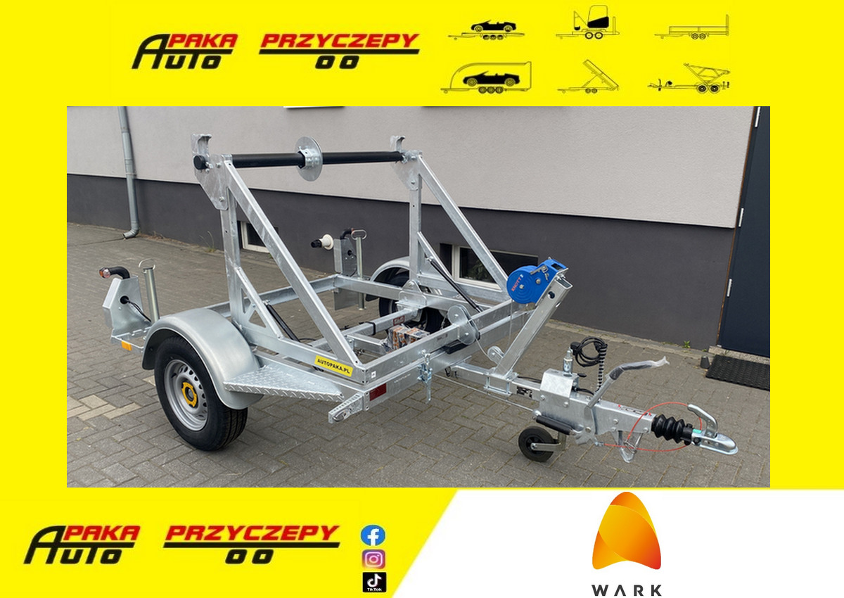 PRZYCZEPA KABLOWA POD BĘBEN KABLOWY ŚWIATŁOWÓD / CABLE TRAILER FOR FIBER OPTIC CABLE DRUM - Cable drum trailer: picture 1 PRZYCZEPA KABLOWA POD BĘBEN KABLOWY ŚWIATŁOWÓD / CABLE TRAILER FOR FIBER OPTIC CABLE DRUM - Cable drum trailer: picture 1