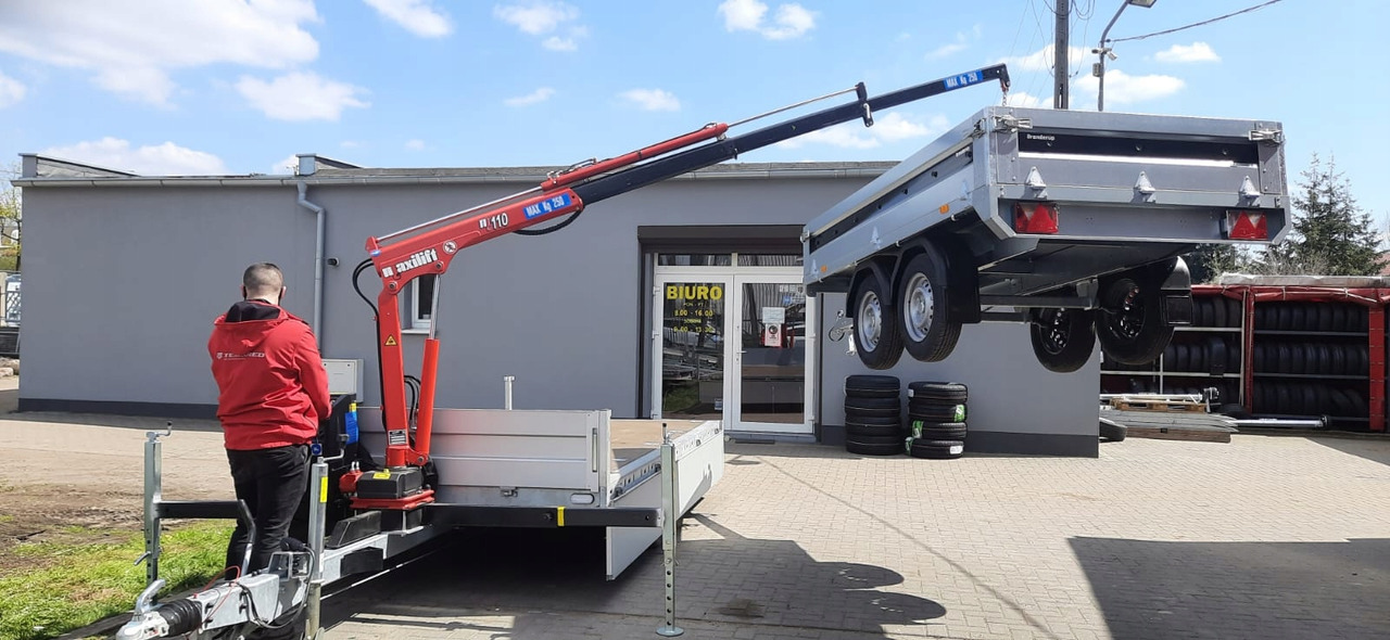 PRZYCZEPA PLATFORMA Z DŹWIGIEM HDS MAXILIFT 110 / PLATFORM TRAILER WITH HDS MAXILIFT 110 CRANE - Dropside/ Flatbed trailer: picture 5 PRZYCZEPA PLATFORMA Z DŹWIGIEM HDS MAXILIFT 110 / PLATFORM TRAILER WITH HDS MAXILIFT 110 CRANE - Dropside/ Flatbed trailer: picture 5