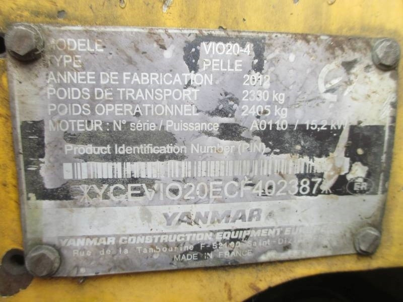 Mini excavator Yanmar Vio 20-4: picture 15 Mini excavator Yanmar Vio 20-4: picture 15