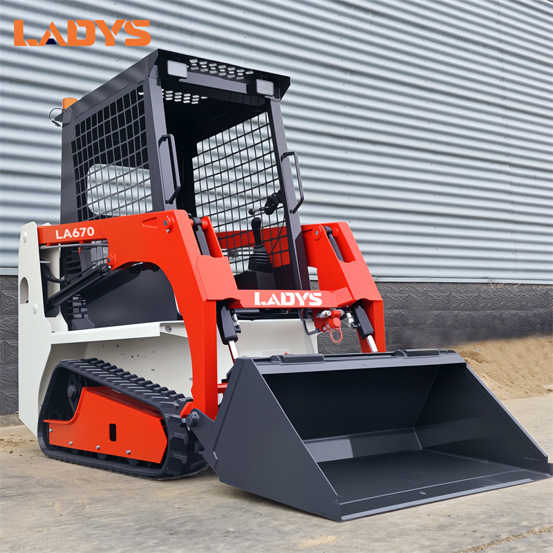 LADYS LA670 Mini Small Skid Steer Loader Compact Track Diesel Mini Skid Steer Loader For Sale With Small Mini Skid Steer Attachments 4 In 1 Bucket - Skid steer loader: picture 2 LADYS LA670 Mini Small Skid Steer Loader Compact Track Diesel Mini Skid Steer Loader For Sale With Small Mini Skid Steer Attachments 4 In 1 Bucket - Skid steer loader: picture 2