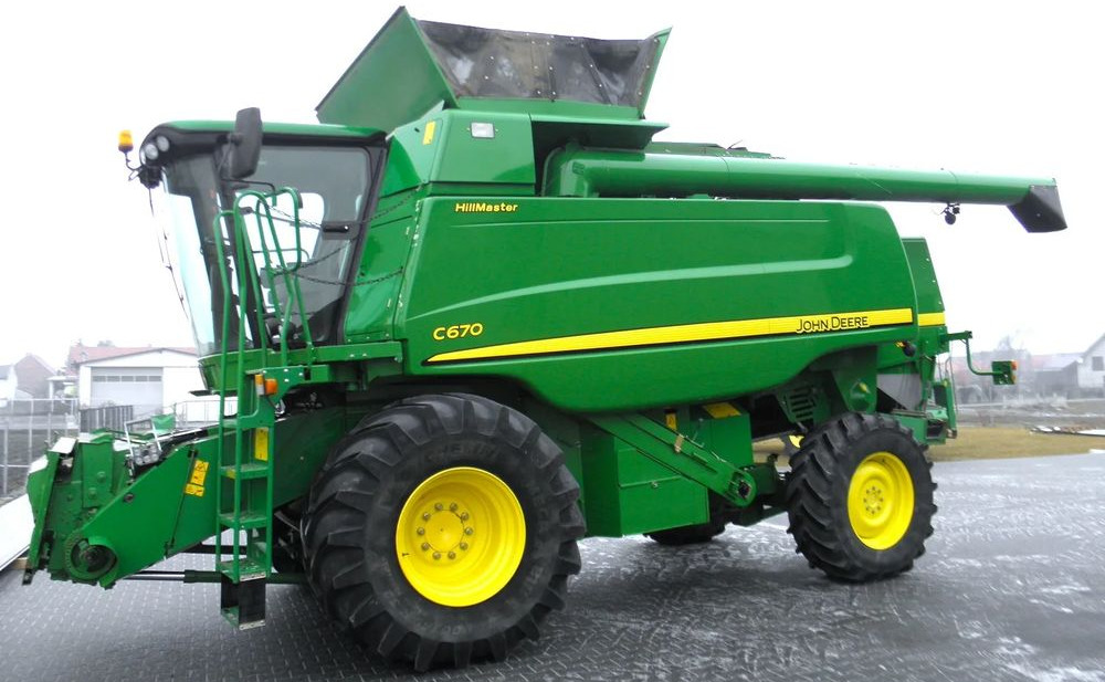 John Deere C 670 HM 2008 Rok, 2700 mtg na silniku, Nie Malowany, Stan Idealny - Combine harvester: picture 1 John Deere C 670 HM 2008 Rok, 2700 mtg na silniku, Nie Malowany, Stan Idealny - Combine harvester: picture 1