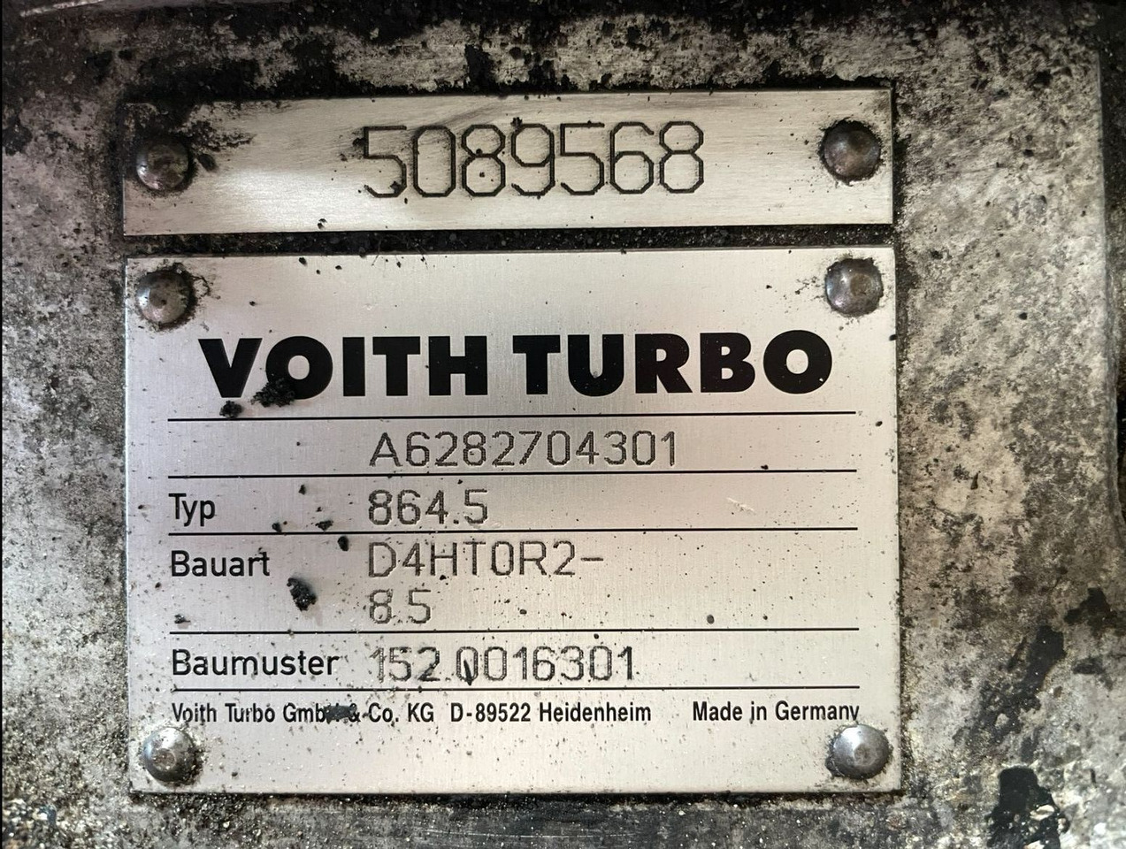 Voith Mercedes Citaro Voith Getriebe 864.5 D4HT0R2-8,5 A6282704301 152.0016301 5  - Gearbox and parts for Bus: picture 3 Voith Mercedes Citaro Voith Getriebe 864.5 D4HT0R2-8,5 A6282704301 152.0016301 5  - Gearbox and parts for Bus: picture 3