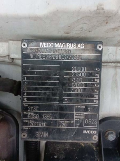 Cab chassis truck IVECO STRALIS AD 260S31 XP: picture 10