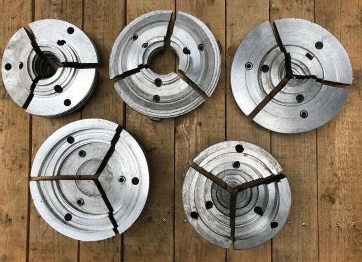 Harte Grund- mit aufgeschraubten Alu-Backen - Metal lathe: picture 1 Harte Grund- mit aufgeschraubten Alu-Backen - Metal lathe: picture 1