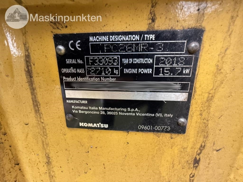 Leasing of Komatsu PC 26 MR-3  Komatsu PC 26 MR-3: picture 11