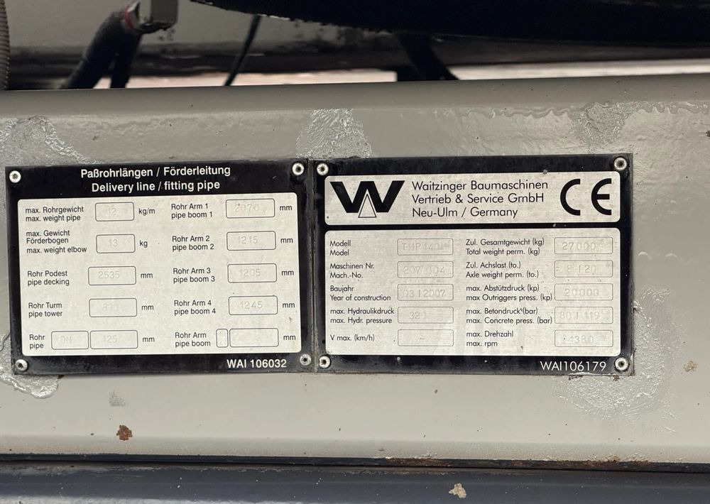 Concrete pump truck Mercedes-Benz ACTROS 2636 6X4 36 M WAITZINGER: picture 17