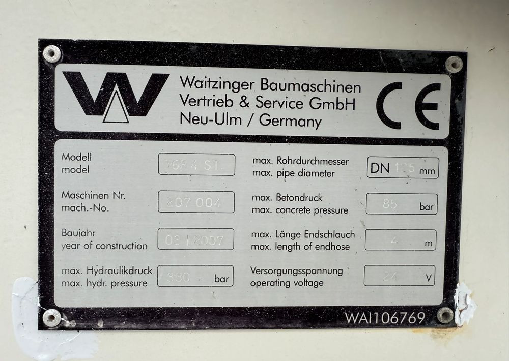 Concrete pump truck Mercedes-Benz ACTROS 2636 6X4 36 M WAITZINGER: picture 16