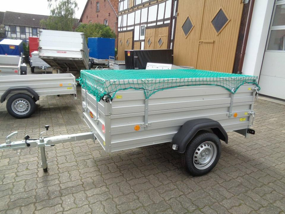 Böckmann PKW-Anhänger, 750 kg, Kastenaufsatz, Containernetz - Car trailer: picture 1 Böckmann PKW-Anhänger, 750 kg, Kastenaufsatz, Containernetz - Car trailer: picture 1