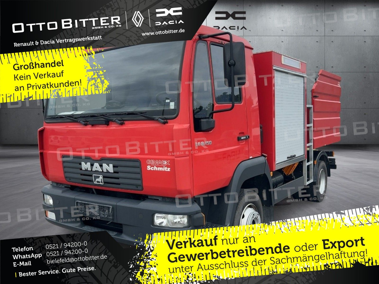 MAN LE 8150 4x2 Löschfahrzeug/Feuerwehr/Wassertank - Truck: picture 1 MAN LE 8150 4x2 Löschfahrzeug/Feuerwehr/Wassertank - Truck: picture 1