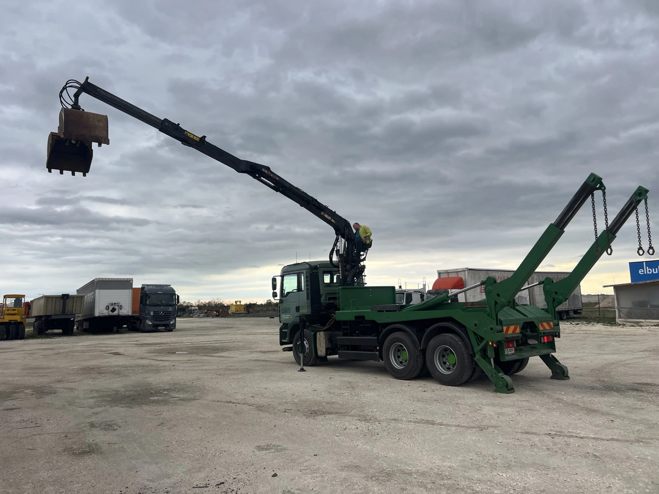 Skip loader truck, Crane truck Man Tga 6х4, Кран-Z, Мултилифт: picture 12 Skip loader truck, Crane truck Man Tga 6х4, Кран-Z, Мултилифт: picture 12