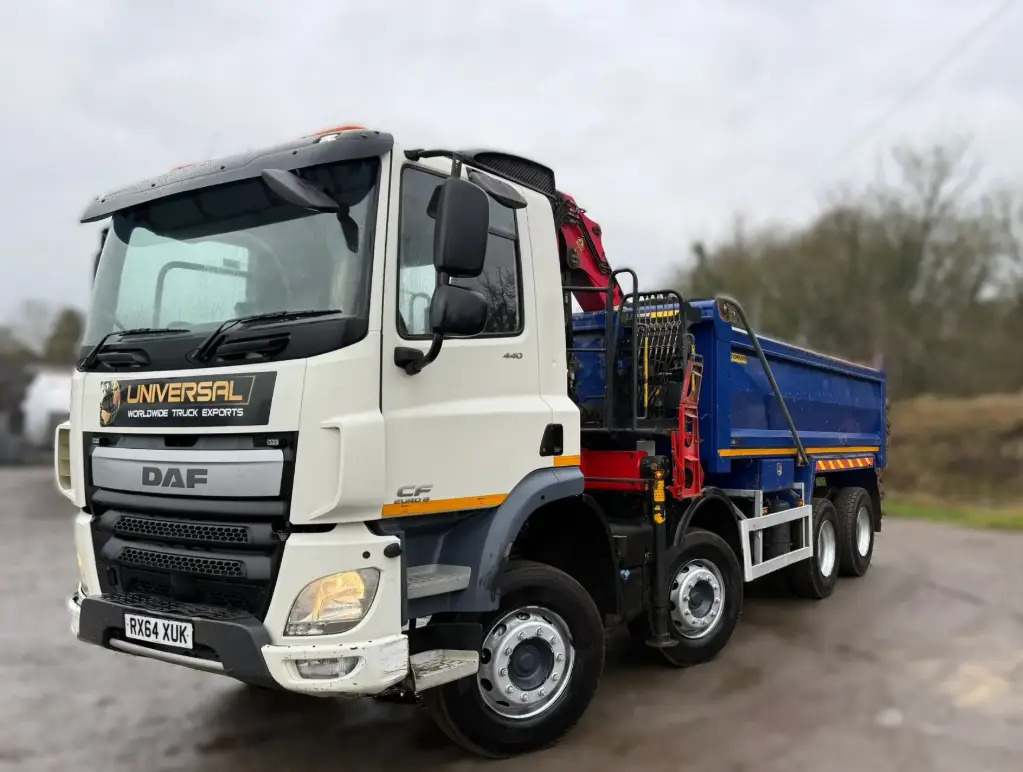 DAF CF 440 8x4 Tipper (With crane) - RHD (XUK) - Tipper: picture 1 DAF CF 440 8x4 Tipper (With crane) - RHD (XUK) - Tipper: picture 1