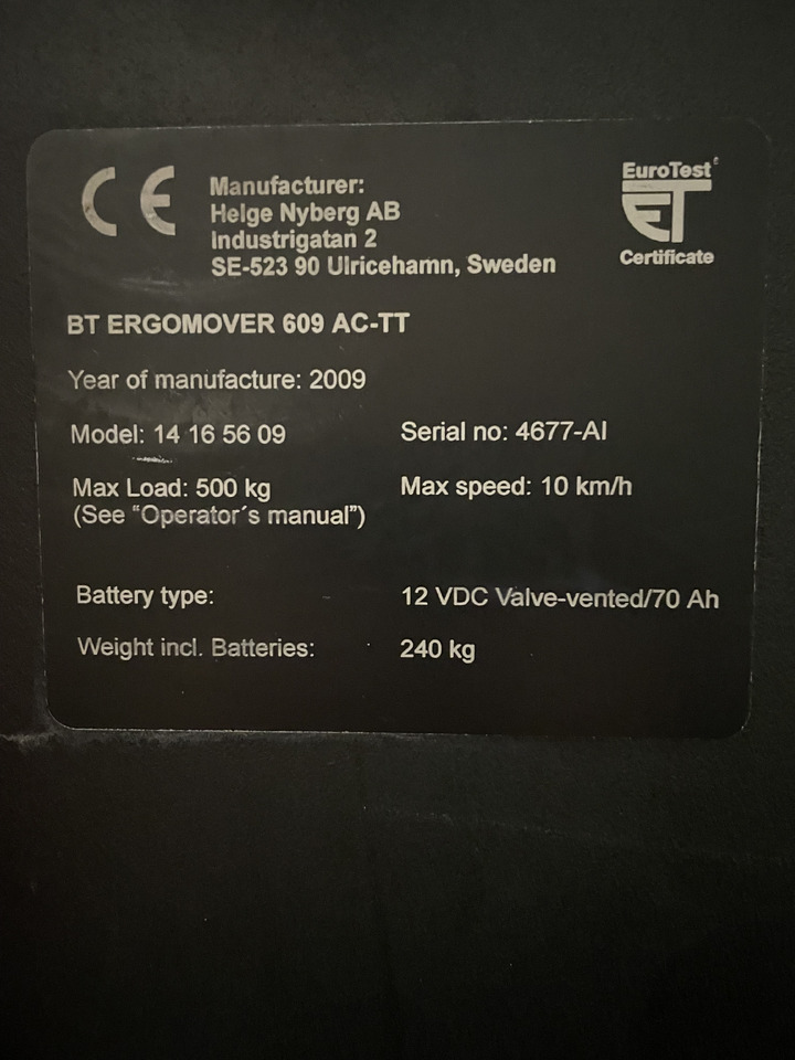 Leasing of BT 609 AC TT BT 609 AC TT: picture 7
