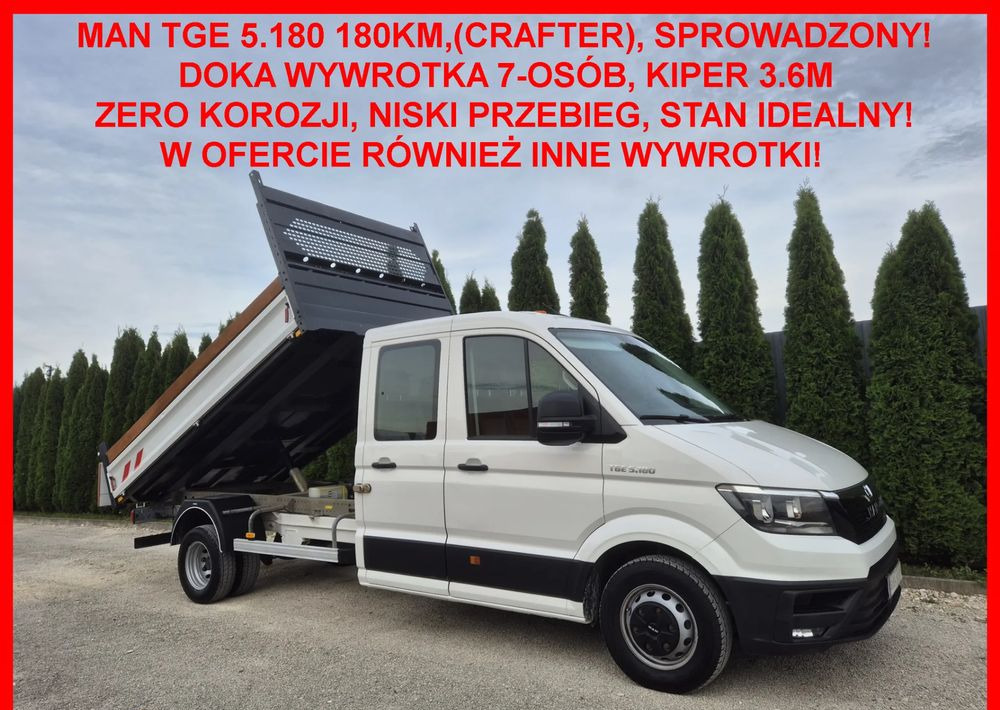 MAN MAN TGE 5.180 180KM - Tipper van: picture 1 MAN MAN TGE 5.180 180KM - Tipper van: picture 1