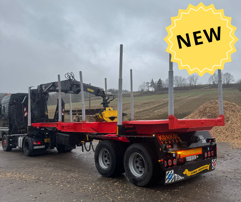 NACZEPA Z DŹWIGIEM DO DREWNA - Logging semi-trailer: picture 4 NACZEPA Z DŹWIGIEM DO DREWNA - Logging semi-trailer: picture 4