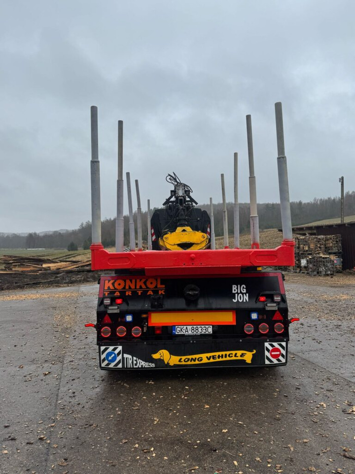 NACZEPA Z DŹWIGIEM DO DREWNA - Logging semi-trailer: picture 2 NACZEPA Z DŹWIGIEM DO DREWNA - Logging semi-trailer: picture 2