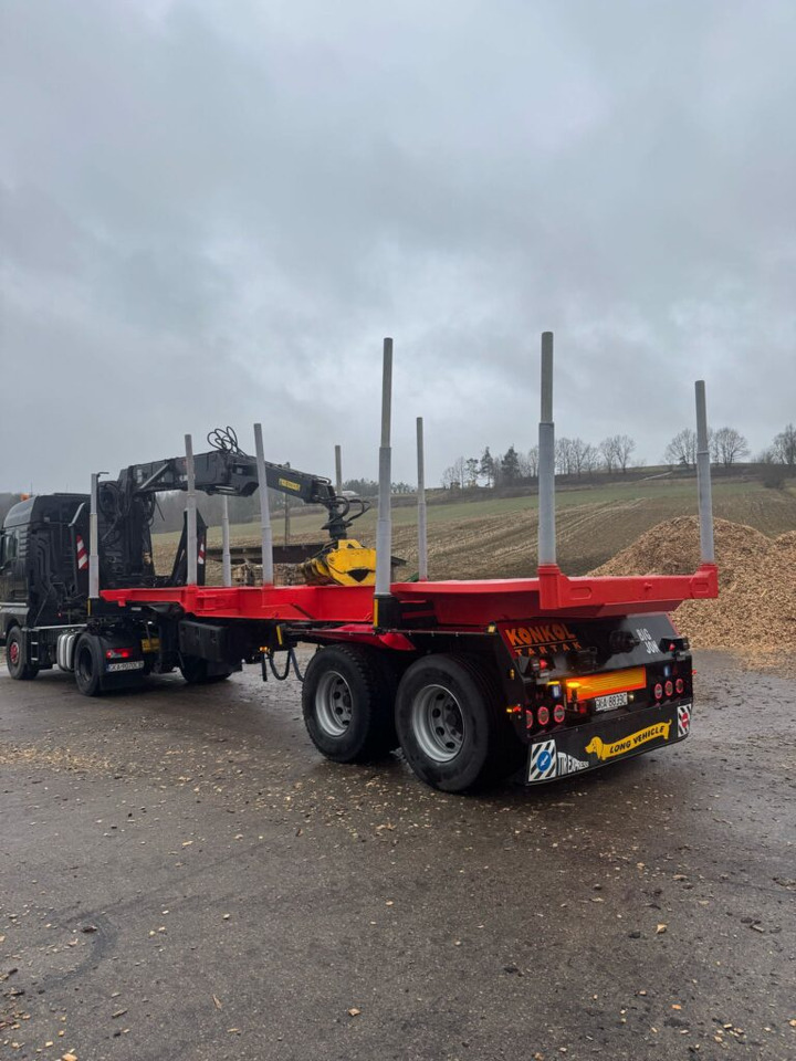 NACZEPA Z DŹWIGIEM DO DREWNA - Logging semi-trailer: picture 1 NACZEPA Z DŹWIGIEM DO DREWNA - Logging semi-trailer: picture 1