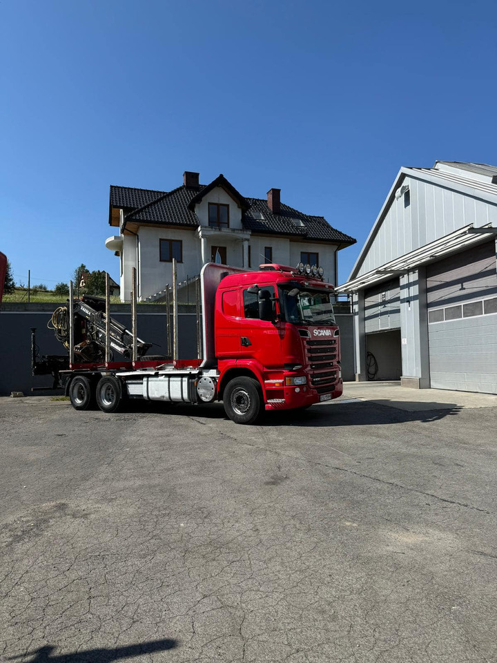 Logging truck, Crane truck SCANIA R500 & KESLA 2012T: picture 10