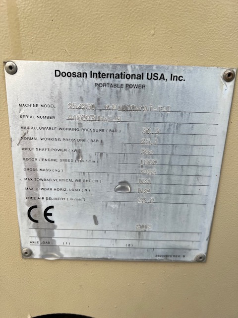 Doosan 25/280 - Air compressor: picture 5 Doosan 25/280 - Air compressor: picture 5