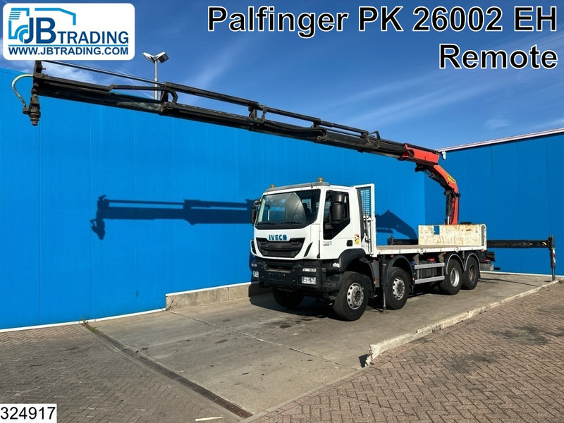 Iveco Trakker 8x4, EURO 6, Palfinger, Remote - Dropside/ Flatbed truck, Crane truck: picture 1 Iveco Trakker 8x4, EURO 6, Palfinger, Remote - Dropside/ Flatbed truck, Crane truck: picture 1
