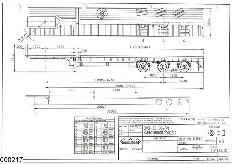 Nooteboom open laadbak 55000 KG, 34.85 m, 2 X Extandable - Dropside/ Flatbed semi-trailer: picture 2 Nooteboom open laadbak 55000 KG, 34.85 m, 2 X Extandable - Dropside/ Flatbed semi-trailer: picture 2