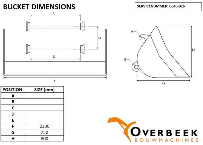 Ahlmann AZ9/AS7CS - 2,30MTR - Bucket/Schaufel/Dichte bak - Bucket for Construction machinery: picture 5 Ahlmann AZ9/AS7CS - 2,30MTR - Bucket/Schaufel/Dichte bak - Bucket for Construction machinery: picture 5