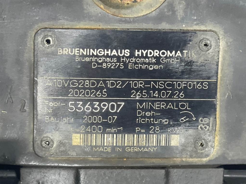 Hydraulics for Construction machinery Brueninghaus Hydromatik A10VG28DA1D2/10R-Drive pump/Fahrpumpe/Rijpomp: picture 9