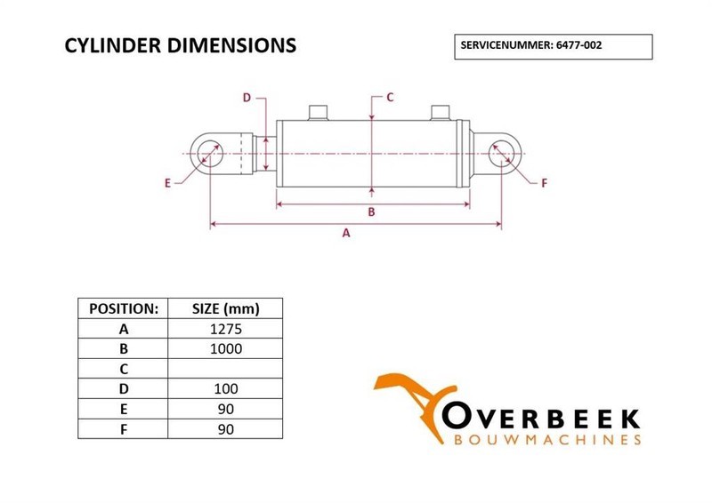 Komatsu WA470/480-20G-63-K1110-Cylinder/Zylinder/Cilinder - Hydraulics for Construction machinery: picture 5 Komatsu WA470/480-20G-63-K1110-Cylinder/Zylinder/Cilinder - Hydraulics for Construction machinery: picture 5