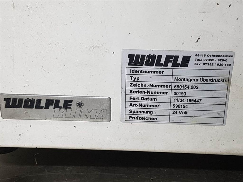 Liebherr L586 2plus2-Wölfle 590154-Overpressure system - Cab and interior for Construction machinery: picture 4 Liebherr L586 2plus2-Wölfle 590154-Overpressure system - Cab and interior for Construction machinery: picture 4