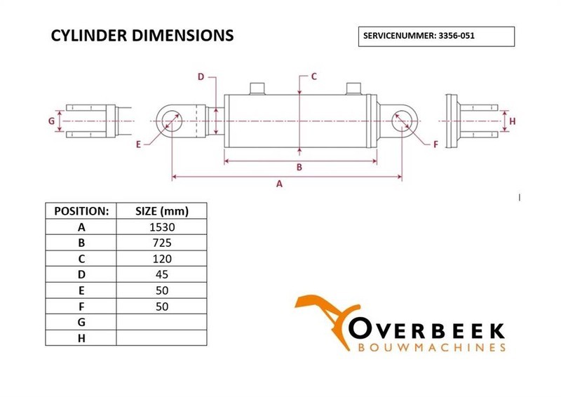- Tilt cylinder/Kippzylinder/Nijgcilinder - Hydraulics: picture 4 - Tilt cylinder/Kippzylinder/Nijgcilinder - Hydraulics: picture 4