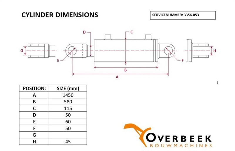 - Tilt cylinder/Kippzylinder/Nijgcilinder - Hydraulics: picture 4 - Tilt cylinder/Kippzylinder/Nijgcilinder - Hydraulics: picture 4
