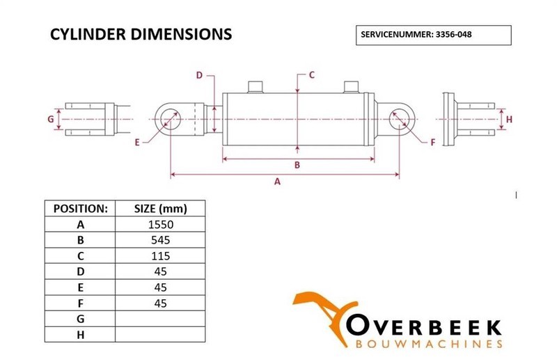 - Tilt cylinder/Kippzylinder/Nijgcilinder - Hydraulics: picture 4 - Tilt cylinder/Kippzylinder/Nijgcilinder - Hydraulics: picture 4