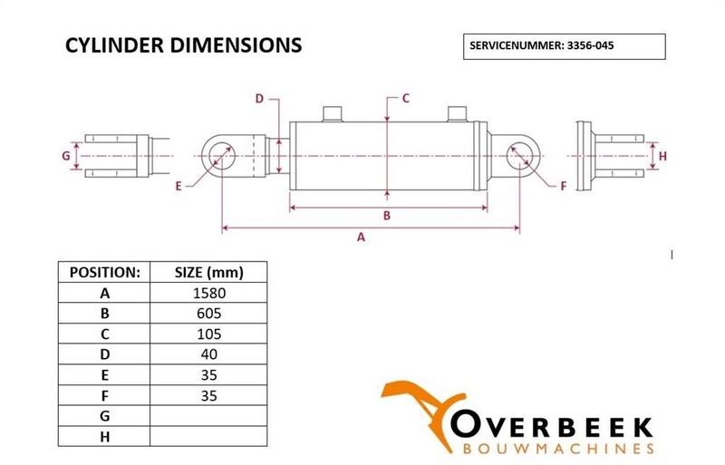 - Tilt cylinder/Kippzylinder/Nijgcilinder - Hydraulics: picture 4 - Tilt cylinder/Kippzylinder/Nijgcilinder - Hydraulics: picture 4