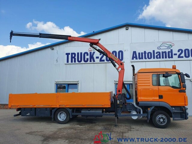 Dropside/ Flatbed truck, Crane truck MAN TGL 12.250 Kran PK11001 7.6 m = 1.24 to. 2 x AHK: picture 14