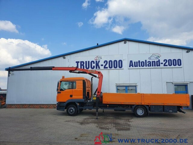 Dropside/ Flatbed truck, Crane truck MAN TGL 12.250 Kran PK11001 7.6 m = 1.24 to. 2 x AHK: picture 13