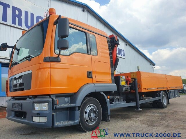 Dropside/ Flatbed truck, Crane truck MAN TGL 12.250 Kran PK11001 7.6 m = 1.24 to. 2 x AHK: picture 8