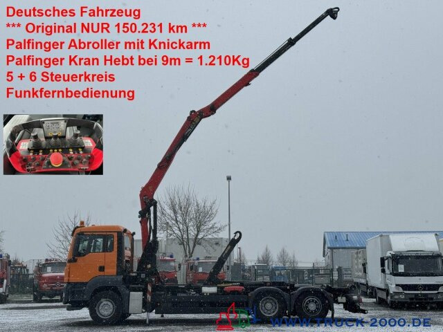 MAN TGS 26.360 Palfinger Kran 9m = 1,2t NUR 150 TKM - Hook lift truck, Crane truck: picture 1 MAN TGS 26.360 Palfinger Kran 9m = 1,2t NUR 150 TKM - Hook lift truck, Crane truck: picture 1