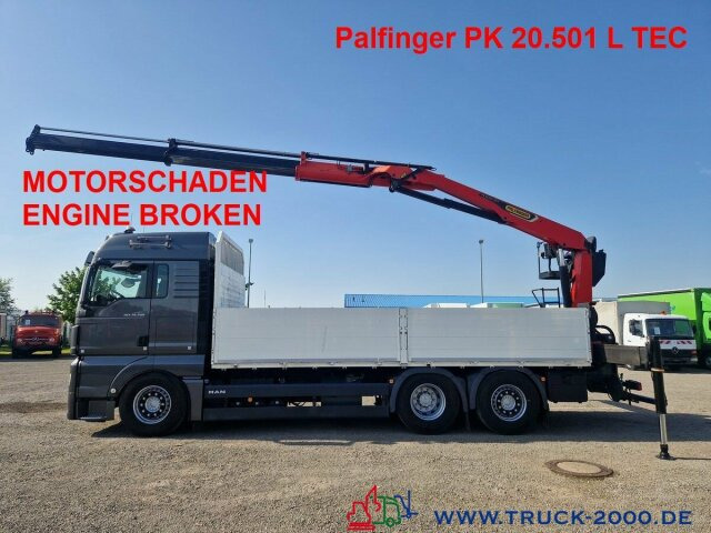 MAN TGX 26.500 PK 20501L Motorschaden/ Engine broken - Dropside/ Flatbed truck, Crane truck: picture 1 MAN TGX 26.500 PK 20501L Motorschaden/ Engine broken - Dropside/ Flatbed truck, Crane truck: picture 1