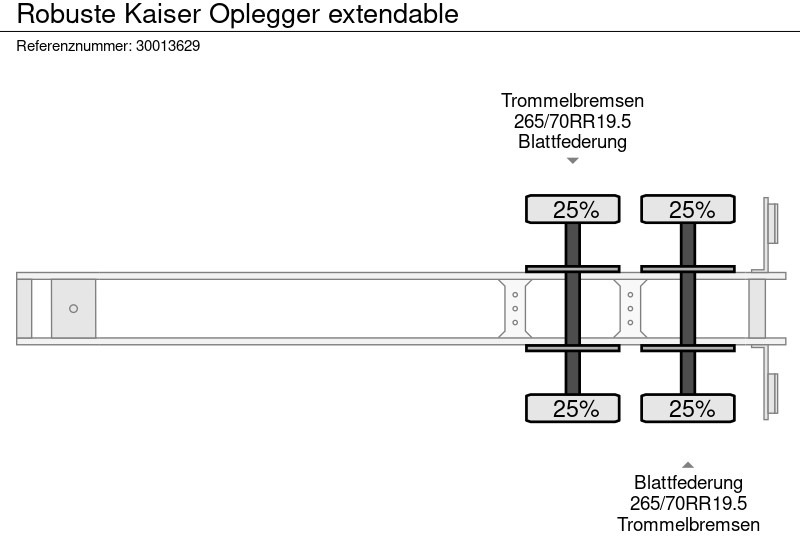 Low loader semi-trailer Robuste Kaiser Oplegger extendable: picture 13