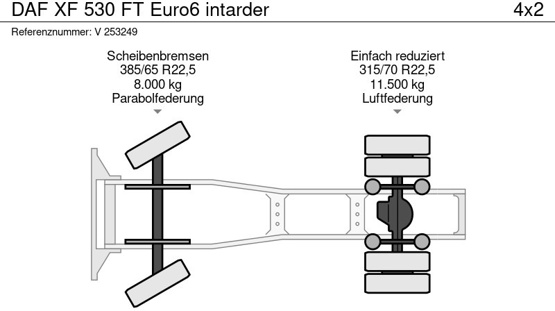 Tractor unit DAF XF 530 FT Euro6 intarder: picture 9