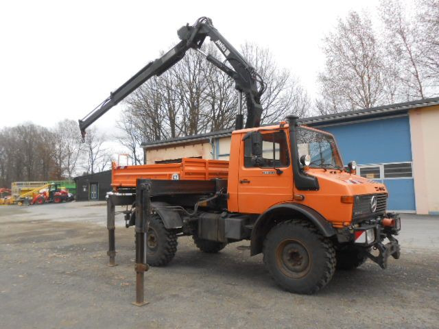 Mercedes-Benz U1450 427/11 mit Kran - Tipper, Crane truck: picture 1 Mercedes-Benz U1450 427/11 mit Kran - Tipper, Crane truck: picture 1