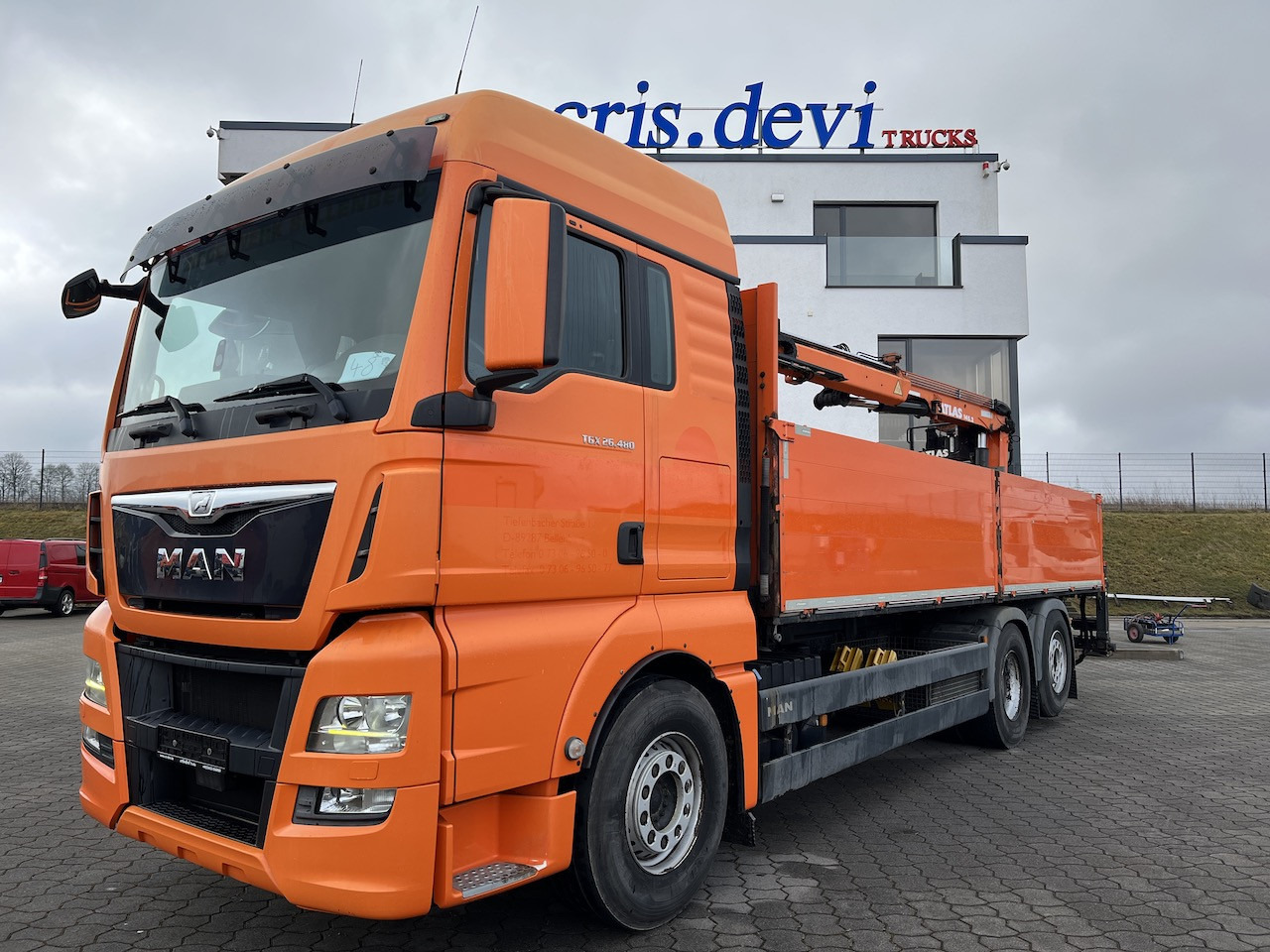 MAN TGX 26.480 6x2 Atlas 145.2 Baustoff - Dropside/ Flatbed truck, Crane truck: picture 1 MAN TGX 26.480 6x2 Atlas 145.2 Baustoff - Dropside/ Flatbed truck, Crane truck: picture 1