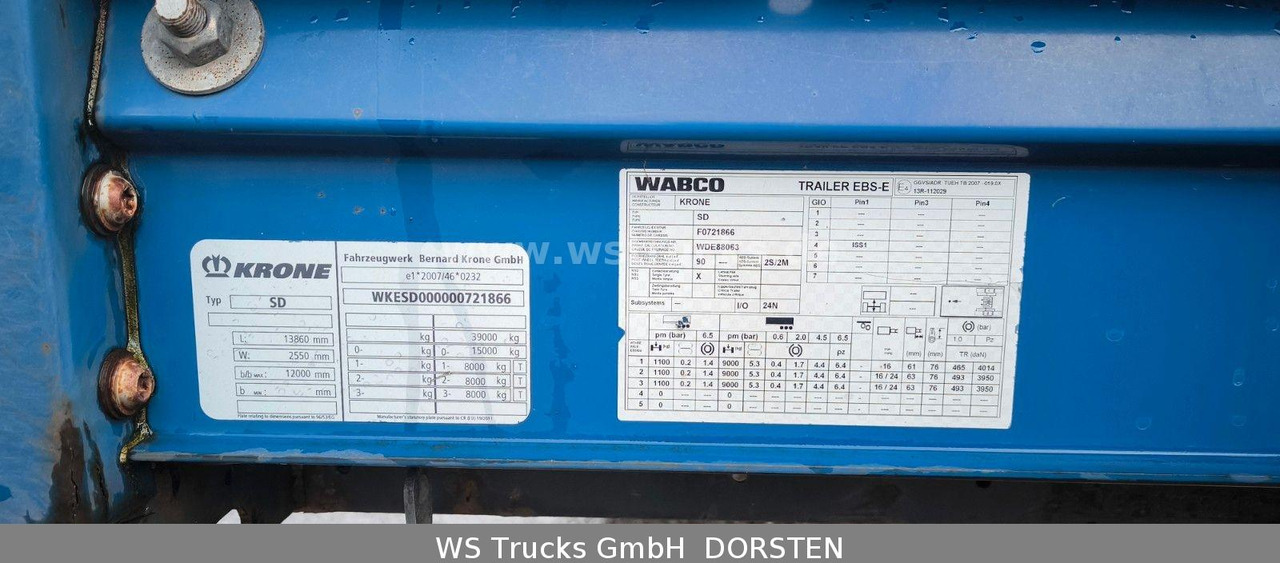 Krone SD 27 Planauflieger mit Edscha | ABS, EBS, XL - Curtainsider semi-trailer: picture 3 Krone SD 27 Planauflieger mit Edscha | ABS, EBS, XL - Curtainsider semi-trailer: picture 3
