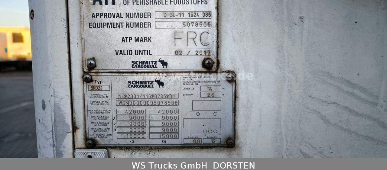 Schmitz Cargobull SKO 24 Kühlauflieger Vector 1850 MT, Bi-Temp - Refrigerator semi-trailer: picture 4 Schmitz Cargobull SKO 24 Kühlauflieger Vector 1850 MT, Bi-Temp - Refrigerator semi-trailer: picture 4