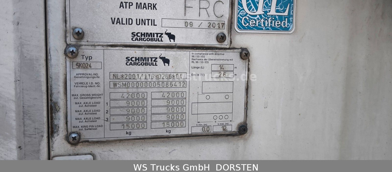 Schmitz Cargobull SKO 24 Kühlauflieger Vector 1850 MT, Bi-Temp - Refrigerator semi-trailer: picture 4 Schmitz Cargobull SKO 24 Kühlauflieger Vector 1850 MT, Bi-Temp - Refrigerator semi-trailer: picture 4