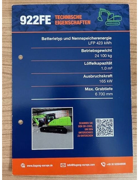 LIUGONG 922 FE vollelektrisch, 24.100 kg - Crawler excavator: picture 4 LIUGONG 922 FE vollelektrisch, 24.100 kg - Crawler excavator: picture 4