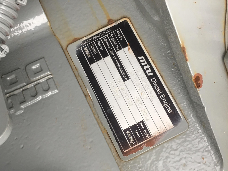 MTU 16V4000G83L USED - Construction machinery: picture 5 MTU 16V4000G83L USED - Construction machinery: picture 5