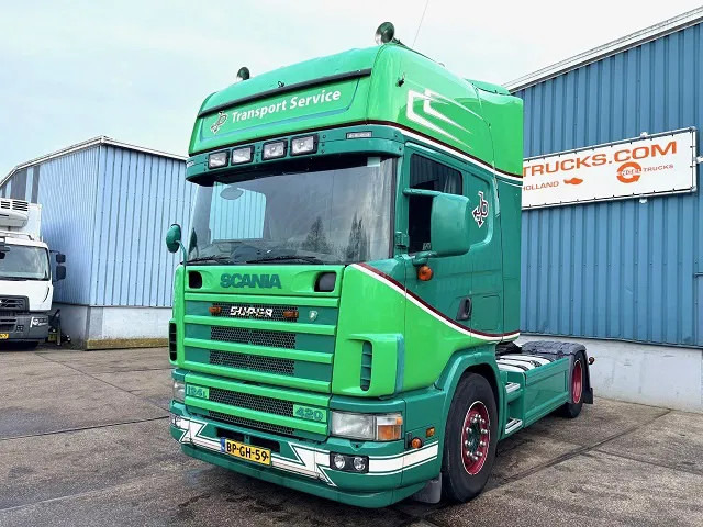 Scania R114-380 L TOPLINE ORIGINAL DUTCH SHOW TRUCK (EURO 3 / 12 GEARS MANUAL GEARBOX / RETARDER / AIRCONDITIONING / SPECIAL INTERIOR) - Tractor unit: picture 1 Scania R114-380 L TOPLINE ORIGINAL DUTCH SHOW TRUCK (EURO 3 / 12 GEARS MANUAL GEARBOX / RETARDER / AIRCONDITIONING / SPECIAL INTERIOR) - Tractor unit: picture 1