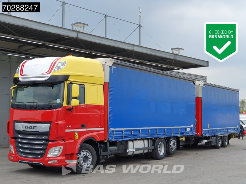 DAF XF 450 6X2 Combi Lift Axle ACC Euro 6 - Curtainsider truck: picture 1 DAF XF 450 6X2 Combi Lift Axle ACC Euro 6 - Curtainsider truck: picture 1